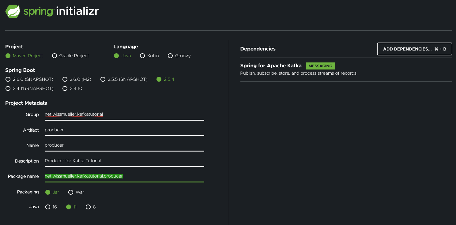 Consumer-Initialisierung