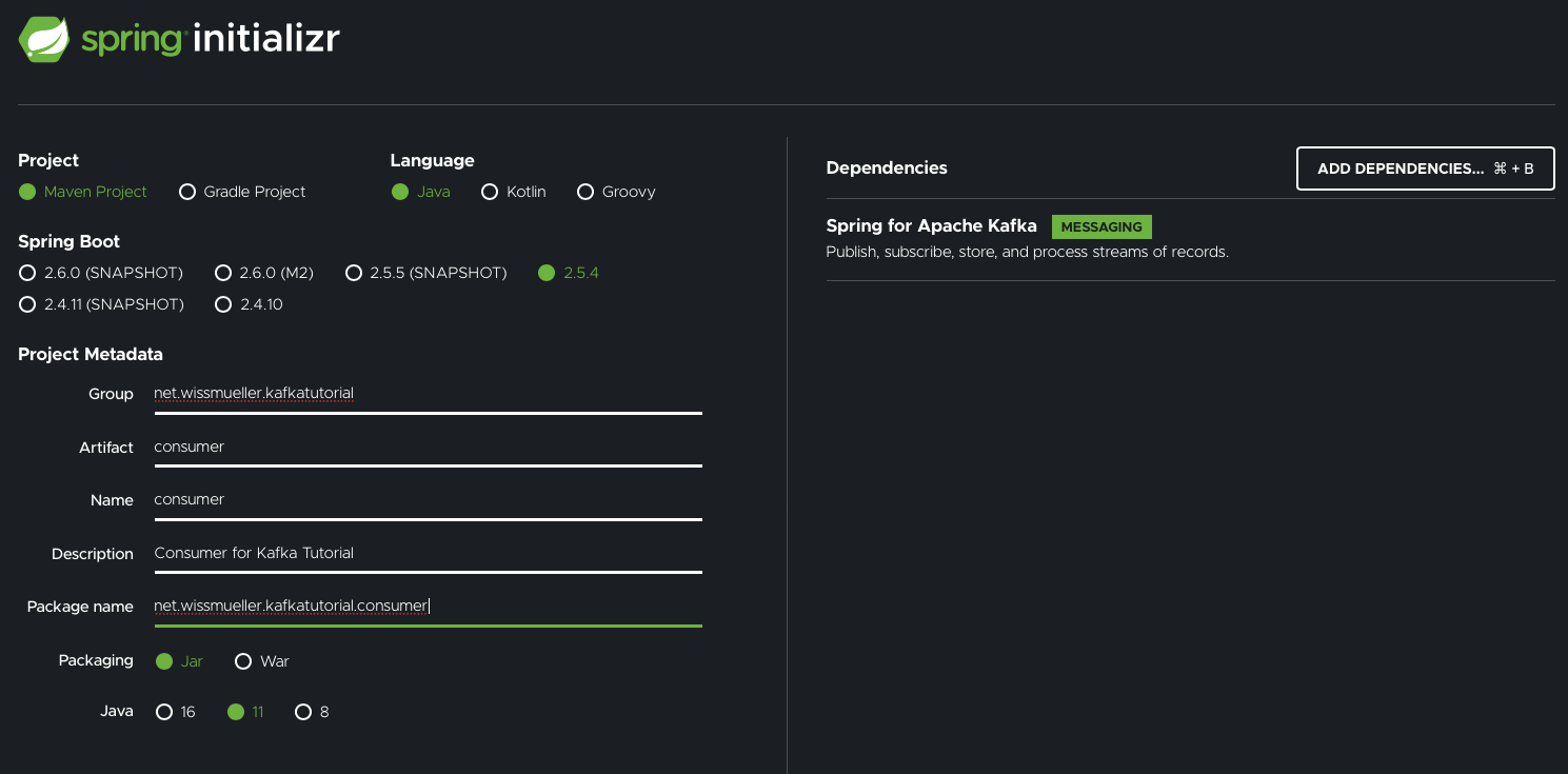 Producer-Initialisierung